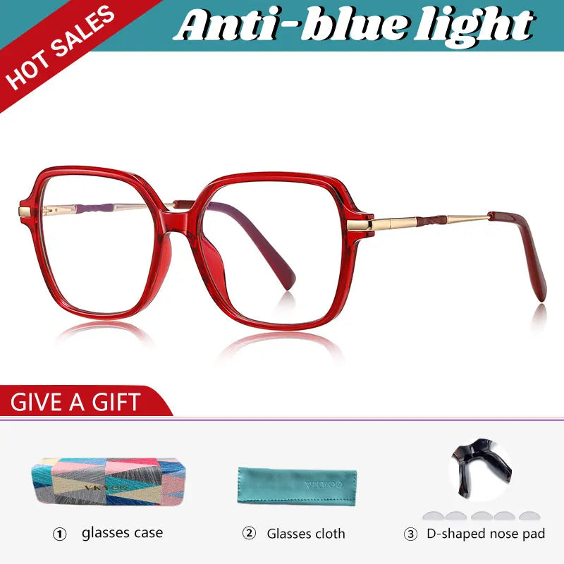 VICKY Square Frame Glasses 👓 Women’s Anti-Blue Light Prescription PFD2211