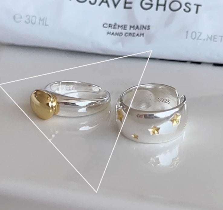 VENTFILLE 925 Sterling Silver Irregular Geometry Ring – Women’s Minimalist Jewelry Gift