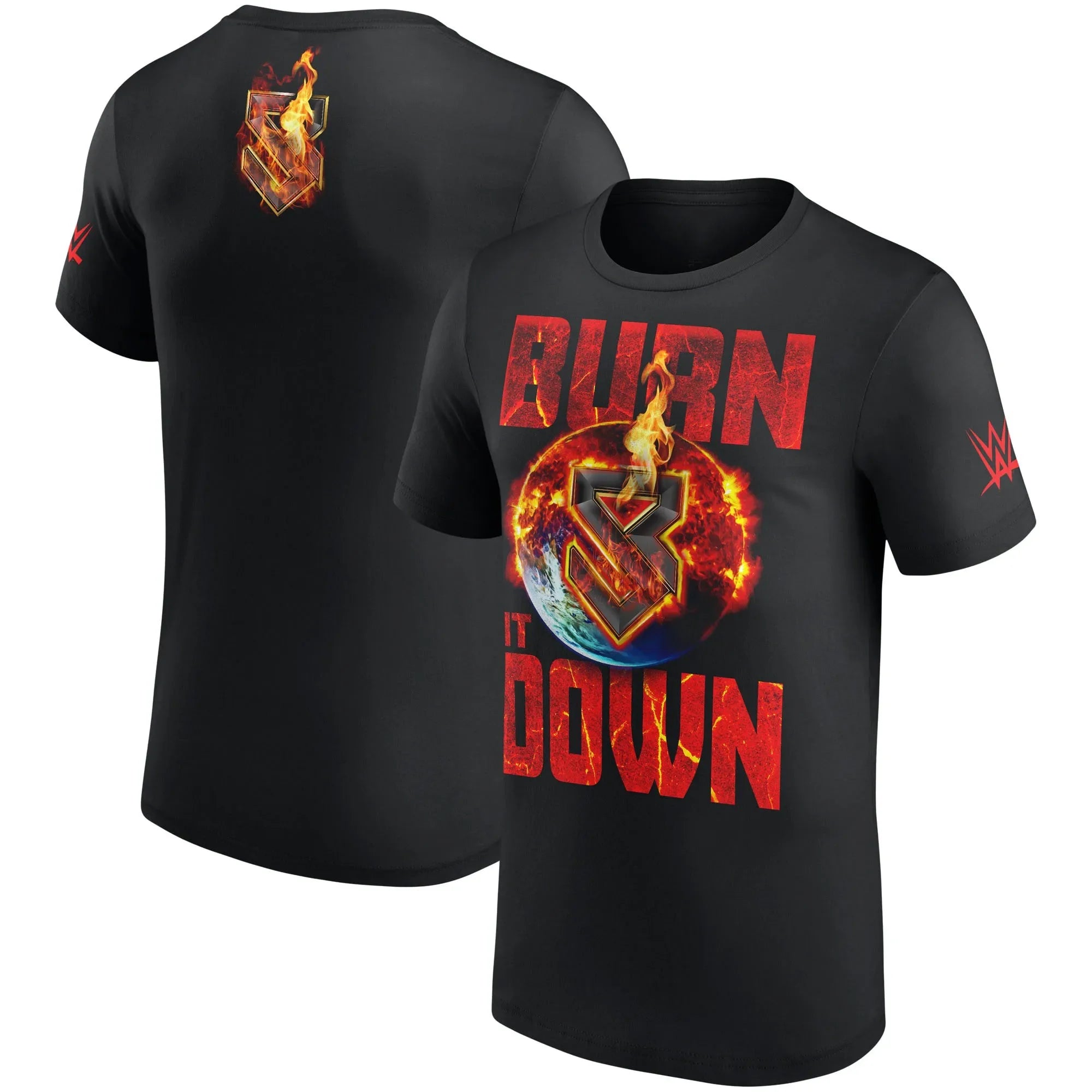 Seth Rollins Burn It Down T-Shirt | Men & Women Black 3D Printed Summer Tee