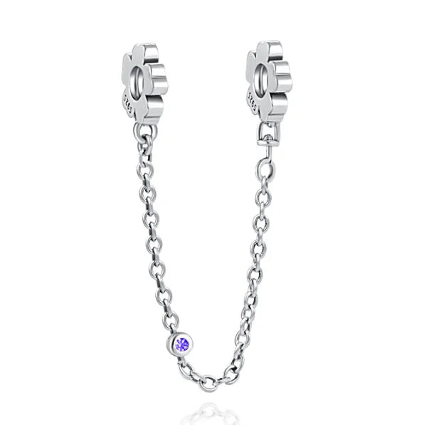 925 Sterling Silver Butterfly, Moon & Life Tree Safety Chain | Fits Original Bracelet DIY Jewelry Accessory