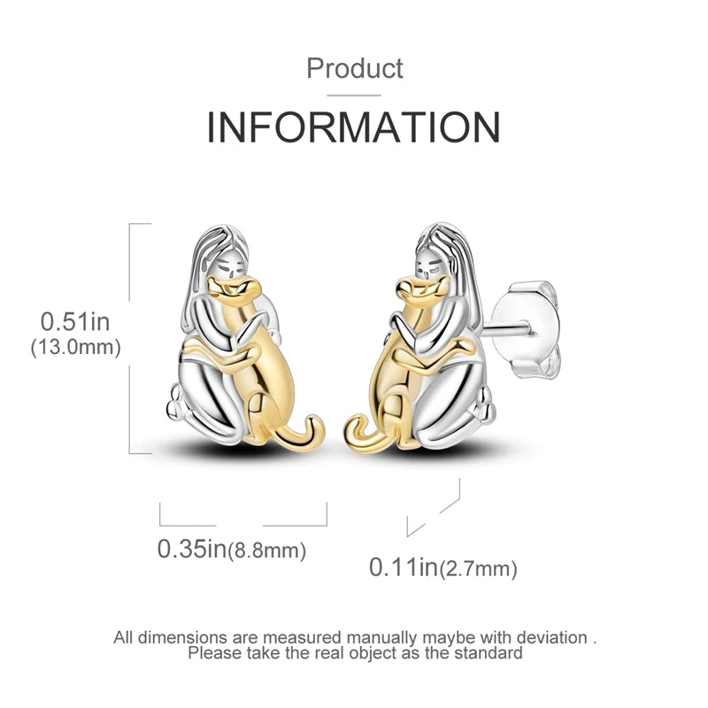 925 Sterling Silver Perfume & Fold-Eared Rabbit Hoop Earrings | Pave CZ Elegant Jewelry Gift for Women & Friends