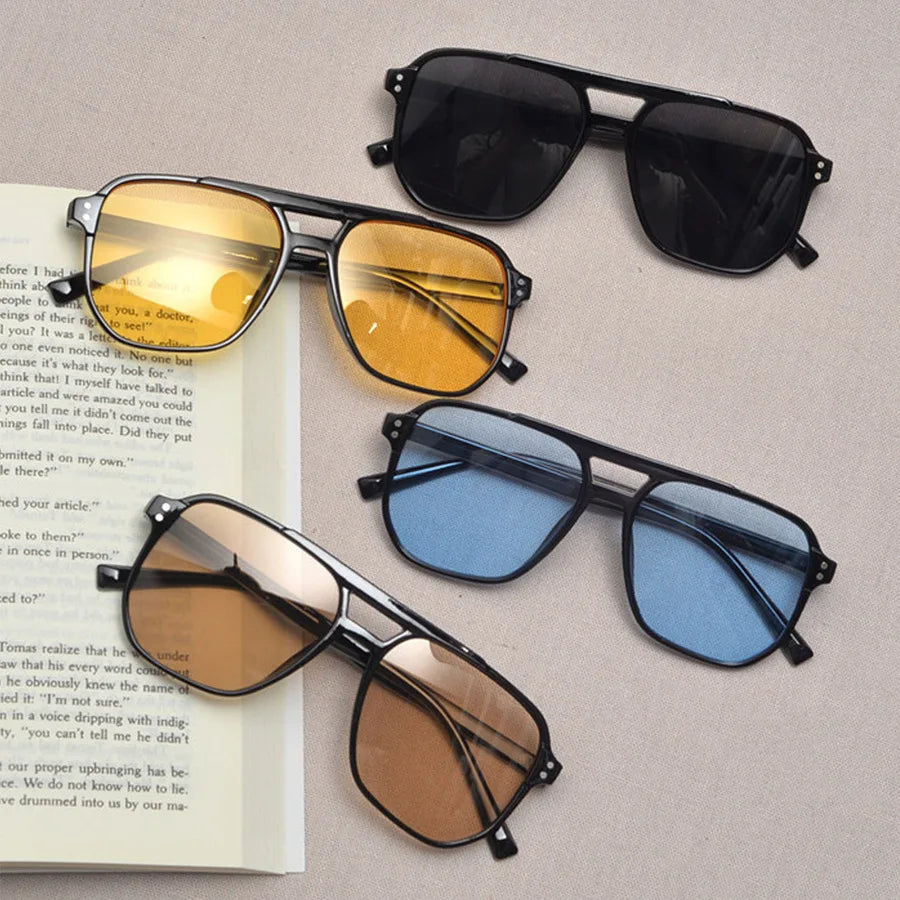 Retro Rectangle Sunglasses for Women – Brand Designer Vintage Small Frame Luxury Sun Glasses | Ladies Classic Black Square