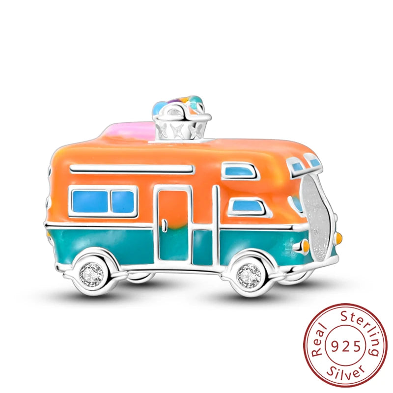 Original 925 Sterling Silver Paris Tower & Travel Charms – DIY Bracelet & Pendant Jewelry