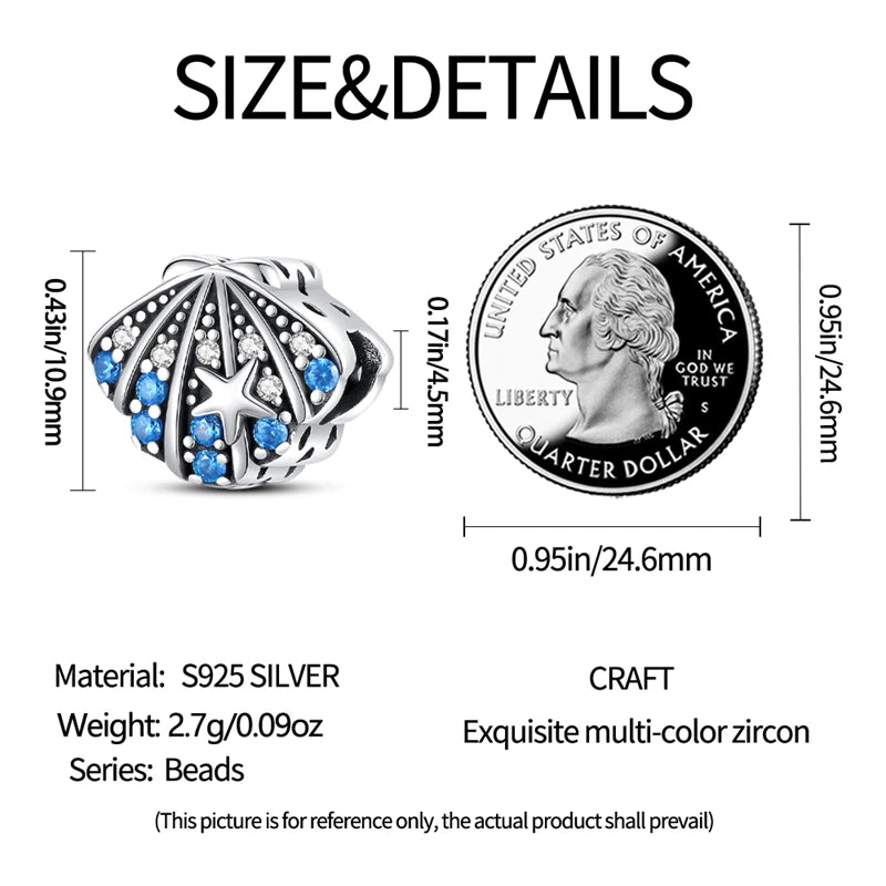 Orstarry 925 Sterling Silver Mermaid Cartoon Charm | Original Pendant Beads Fit Pandora Bracelet DIY Fine Jewelry Gift