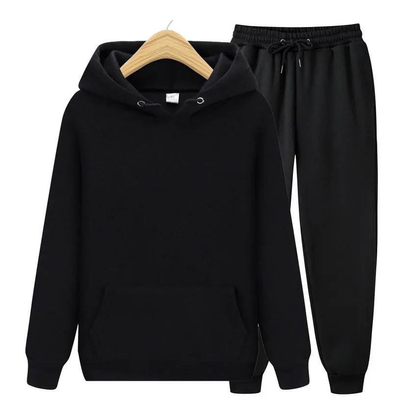 Women’s Hoodie & Pants Set 🍂 Autumn Winter Solid Color Pullover Suit ✨