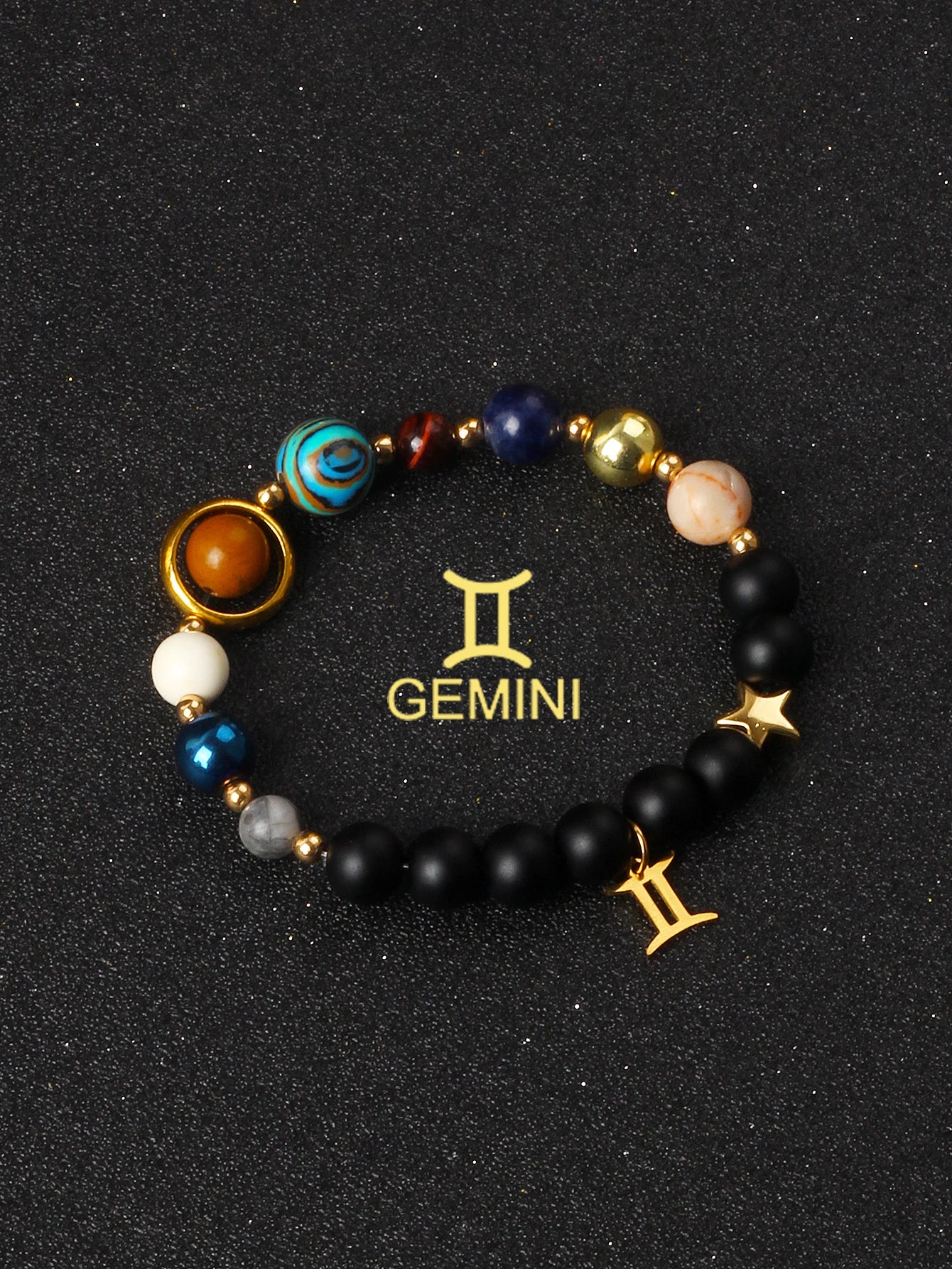 Eight Planets & 12 Constellation Natural Stone Bracelets | Universe Galaxy Solar System Jewelry for Women