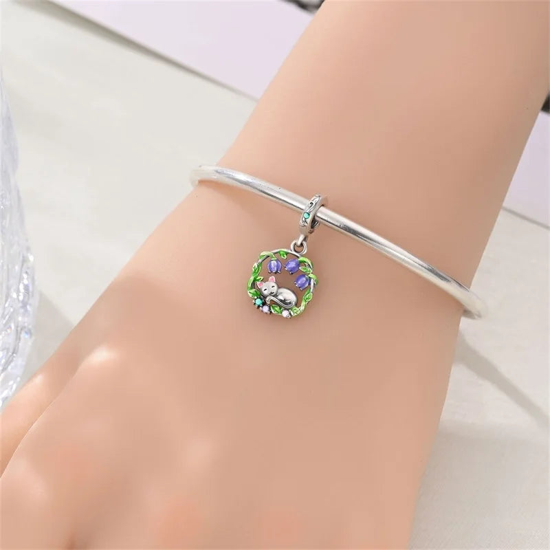 New Original 925 Sterling Silver Animal Charms | Cute Capybara, Elephant & Cat Beads for Bracelets DIY Jewelry