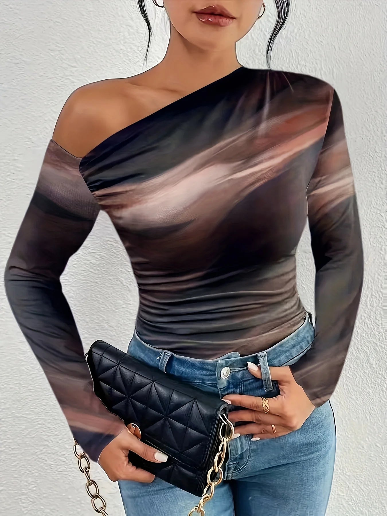 Elegant Casual Women’s Long Sleeve T-Shirt – Loose Fashion Top for Weekend & Holiday Wear