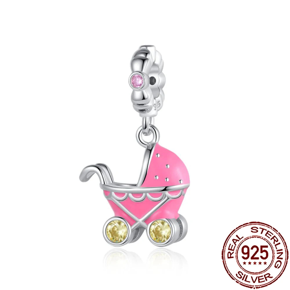 2025 New 925 Sterling Silver Family Love Heart Charm Beads | Sister, Daughter & Mother Pendant for Bracelets & DIY Jewelry