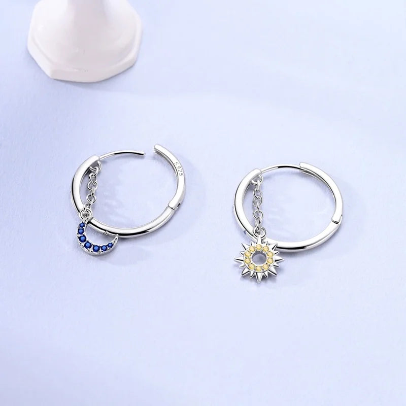 New Original 925 Sterling Silver Sweetheart Bow & Crab Ocean Earrings | Donut Zircon Round Design Women’s Fine Jewelry