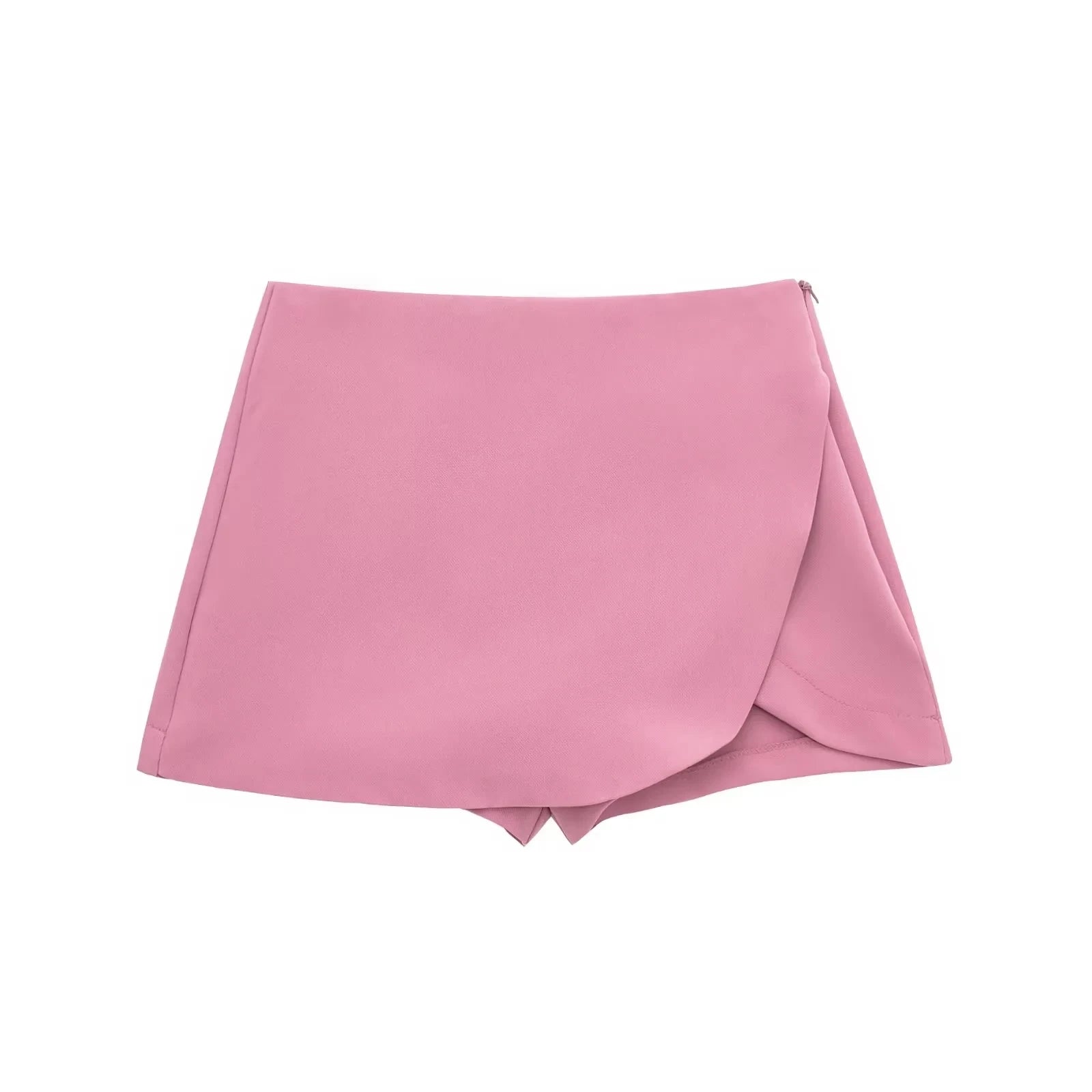 TRAF Women’s High Waist Skort – Stylish Summer Mini Skirt Pants | Pink, Black & Brown Asymmetric Casual Skort