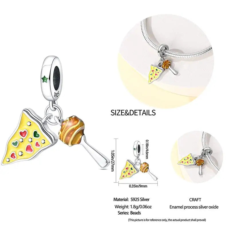 925 Sterling Silver Flying Bird & Butterfly Safety Chain Charm Beads for Original 3mm Bracelet – DIY Jewelry Gift