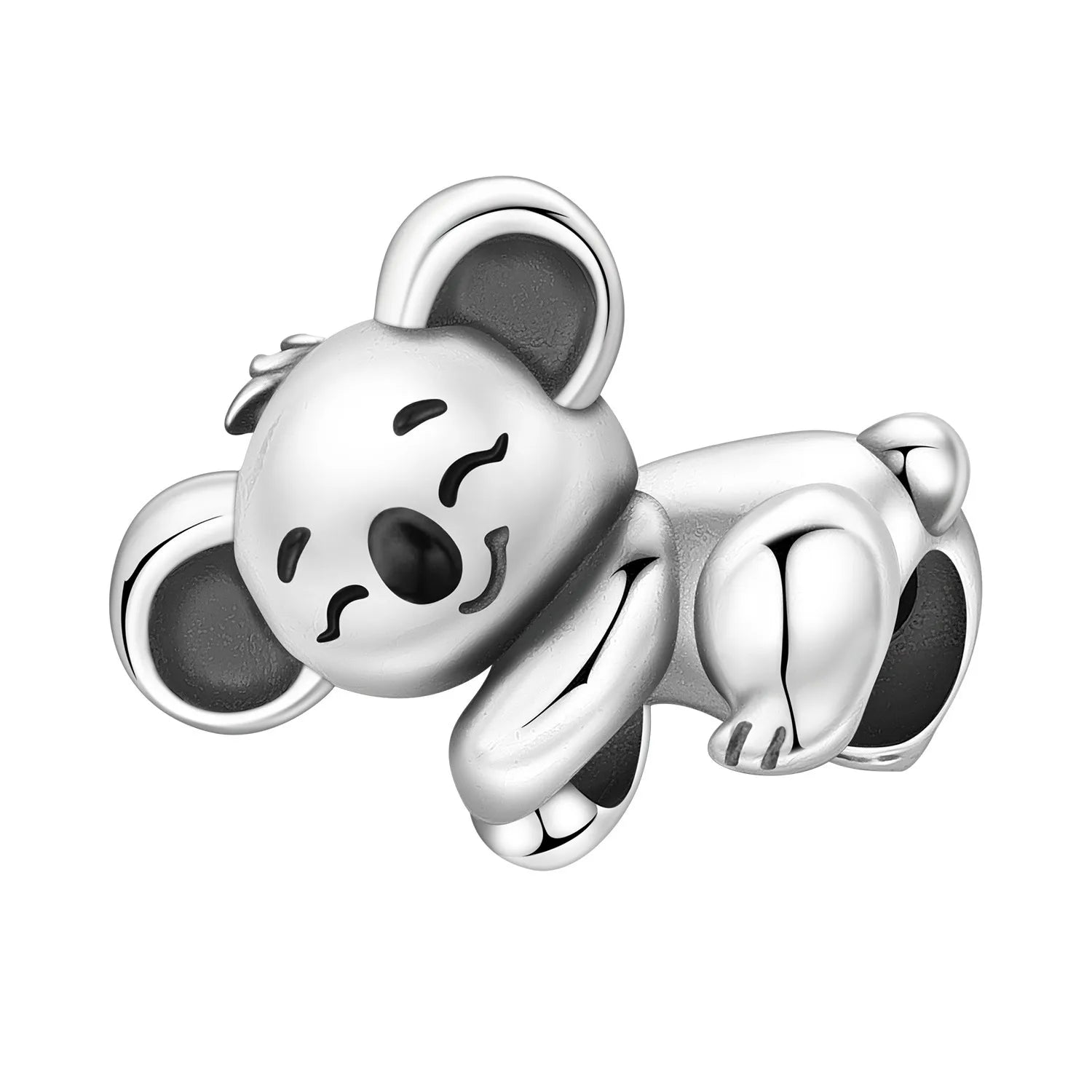 925 Sterling Silver Cute Raccoon Charm Bead | Animal Bracelet Decoration DIY Jewelry Birthday Gift