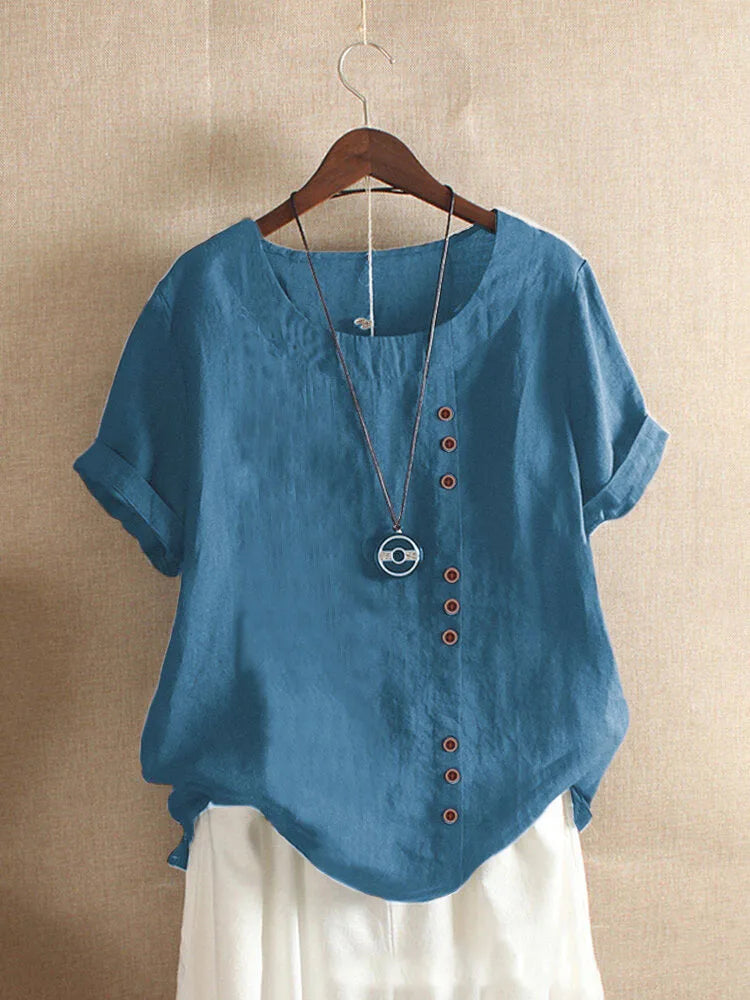 Women Cotton Linen Streetwear Summer Y2K Tops – Vintage Casual Elegant T-Shirt Loose Fashion Tee 👕✨