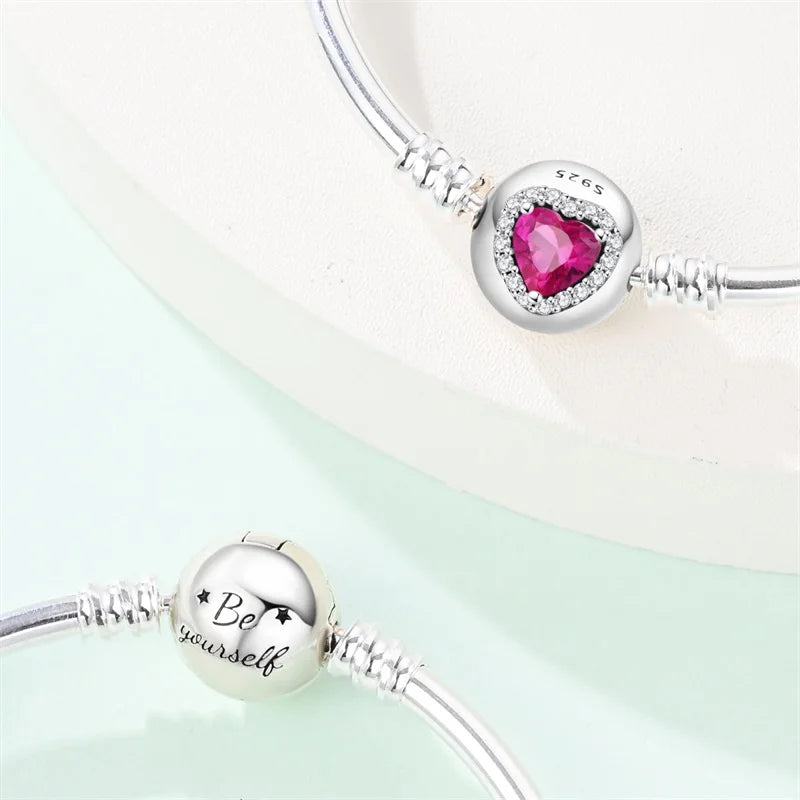 925 Sterling Silver Rainbow Leather Braided Bracelet | Eternal Love Stars & Moon Charm – DIY Women’s Beaded Jewelry Gift