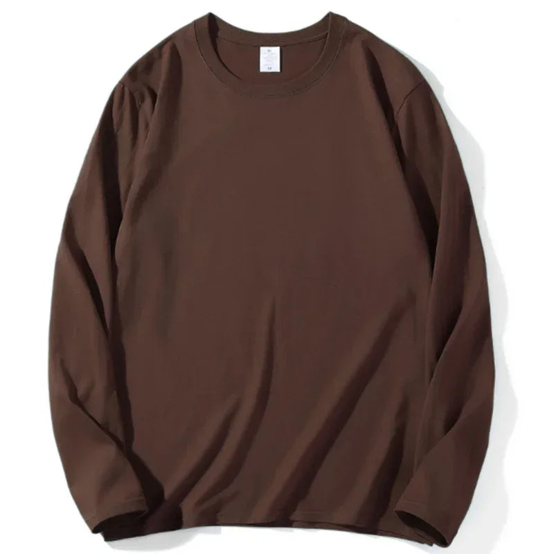 Autumn Korean-Style Long Sleeve T-Shirt for Women | Versatile Streetwear Casual Solid Color Top