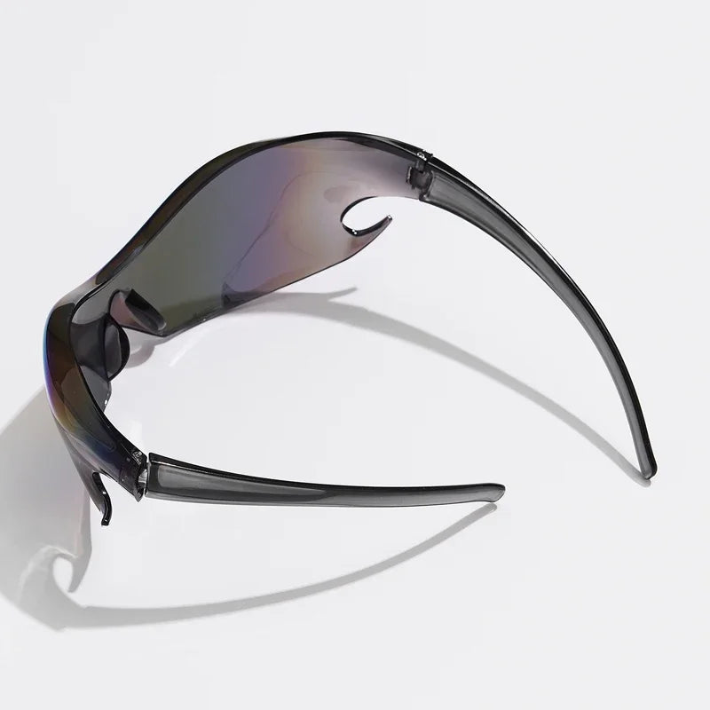 Men Brand Sports Punk Y2K Sunglasses – Women Unique One-Piece Goggle Sun Glasses | Cycling Hip Hop Shades UV400