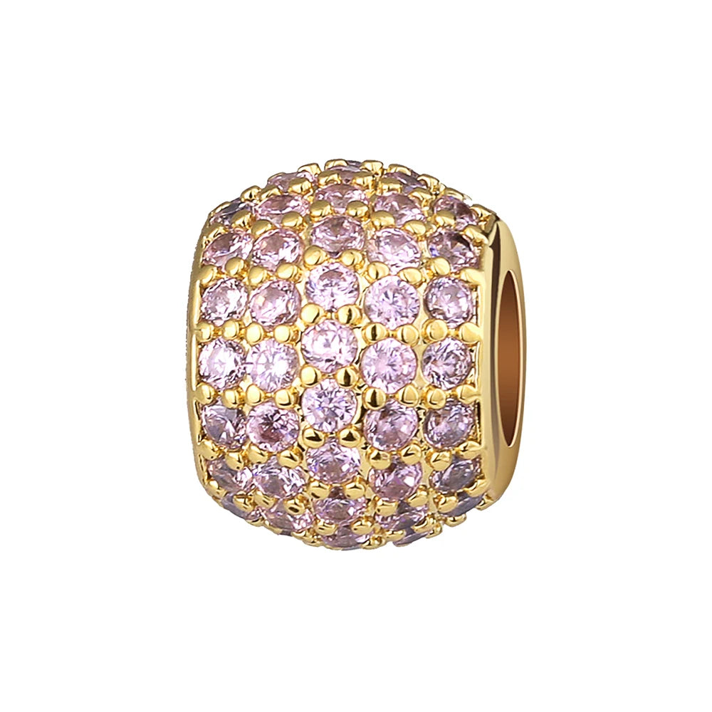 925 Sterling Silver Rose Gold Rabbit & Eiffel Tower Charm | Fit Original European Bracelet DIY Jewelry