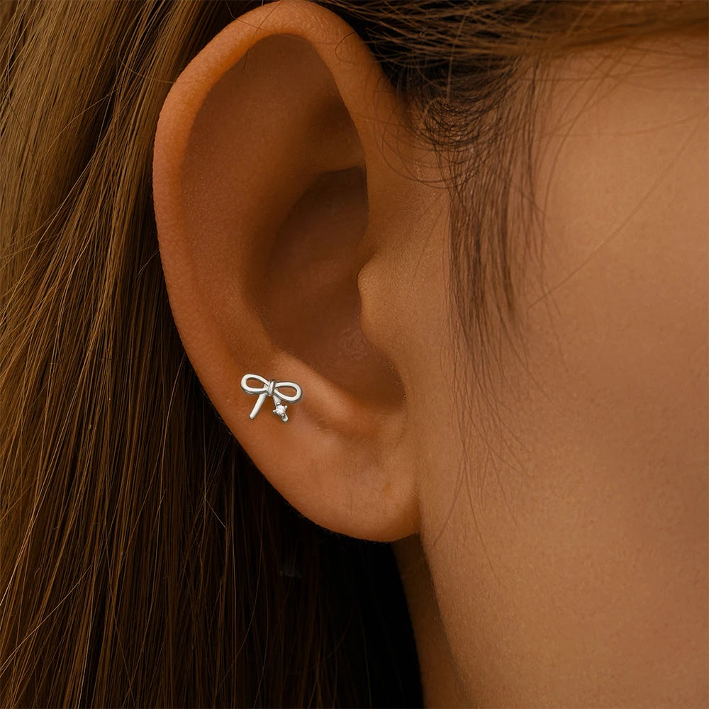 Aide 925 Sterling Silver Geometric Multi Piercing Stud Earrings for Women – K Gold Tassel Elegant Jewelry Gift