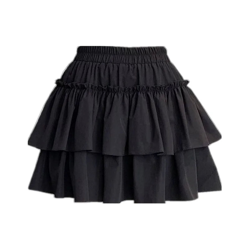 Women’s White Puffy Short Skirt | 2025 Sweet Ballet Cake Skirt | High Waist Slim A-Line Summer Skirt