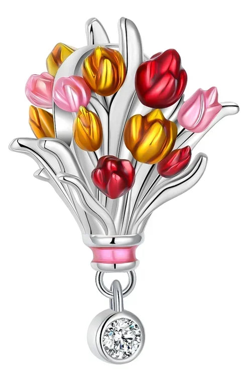 925 Sterling Silver Golden Heart Lock & Birthday Candle Charm | Fit Original Pandora Bracelet DIY Jewelry