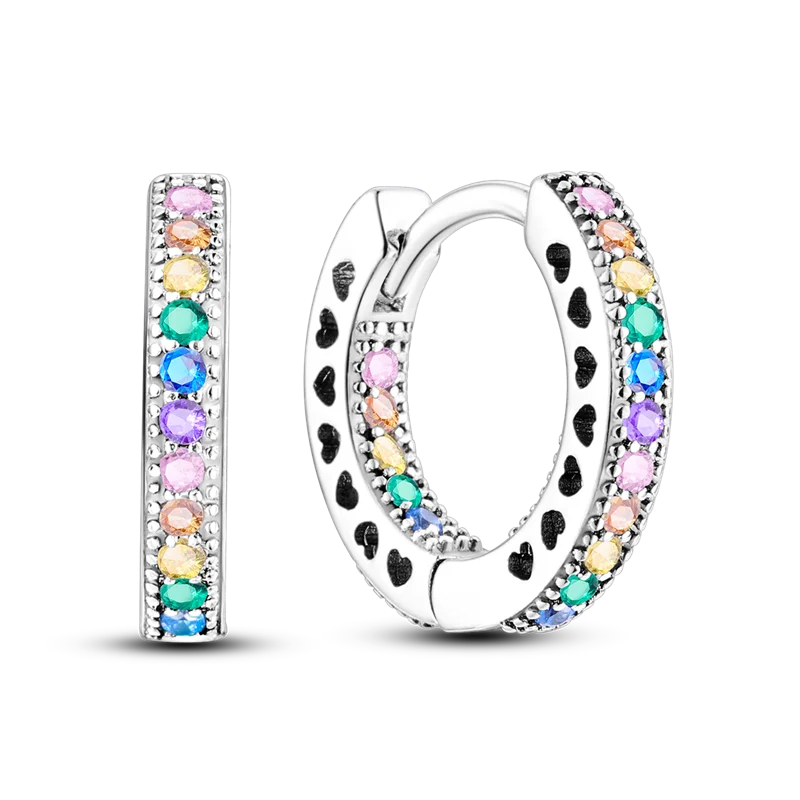 2024 S925 Silver 🌙⭐ Heart & Star Moon Earrings for Women Pandora Fit