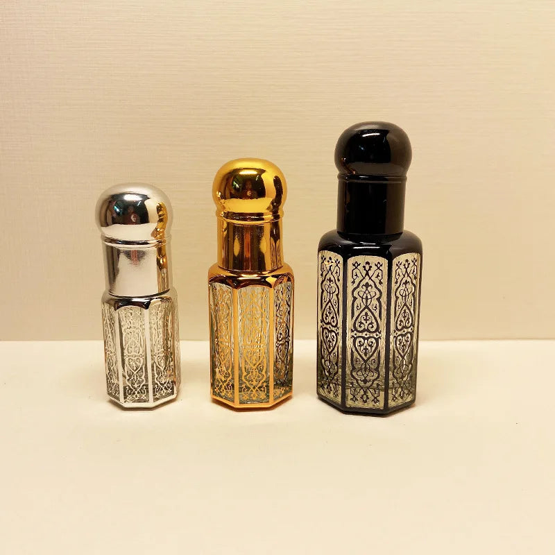 3ML/6ML/12ML Laser Coated Crystal Essential Oil & Perfume Rollerball Bottle – Spiral Sealed Dropper Dispenser