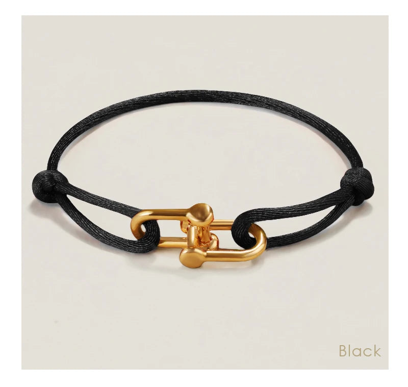 MOONLIGHT Adjustable U-Shape Silk Rope Bracelet | Classic Women’s Charm Bracelet High Quality Jewelry Gift