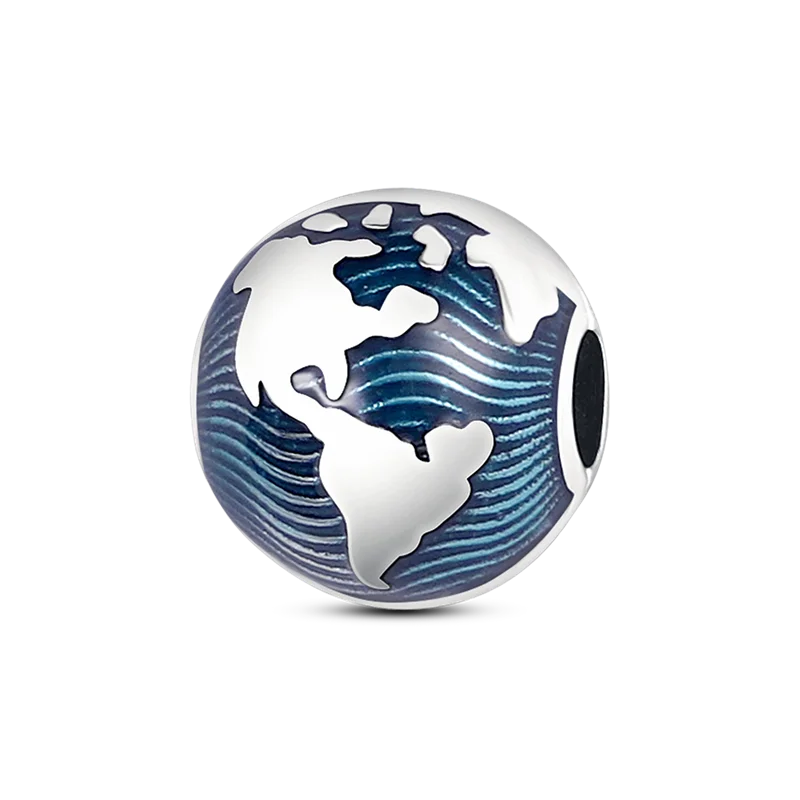 925 Sterling Silver Colorful Charms – Rose, Crown, Rainbow & Heart Dangle Beads Fit Pandora Bracelet & Necklace