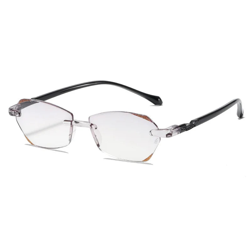 New Diamond Cut High Definition Reading Glasses – Men & Women Far-Sighted Hyperopia Eyewear | Classic Rimless Presbyopia Eyeglasses