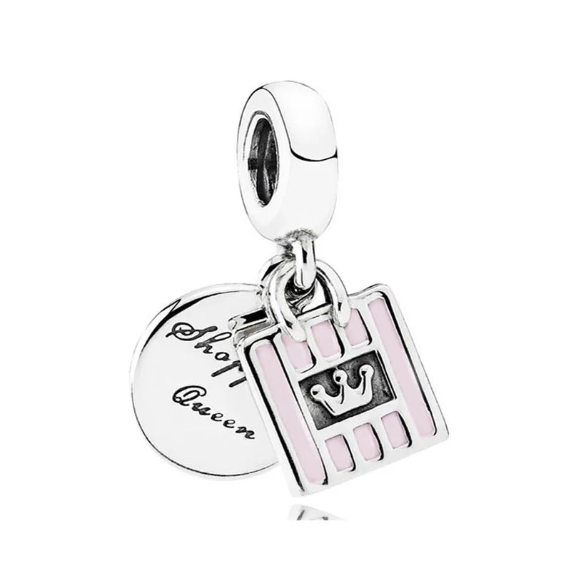 925 Sterling Silver Monkey, Dog Paw & Heart Mom Charm | Fits Original European Bracelet DIY Jewelry Gift