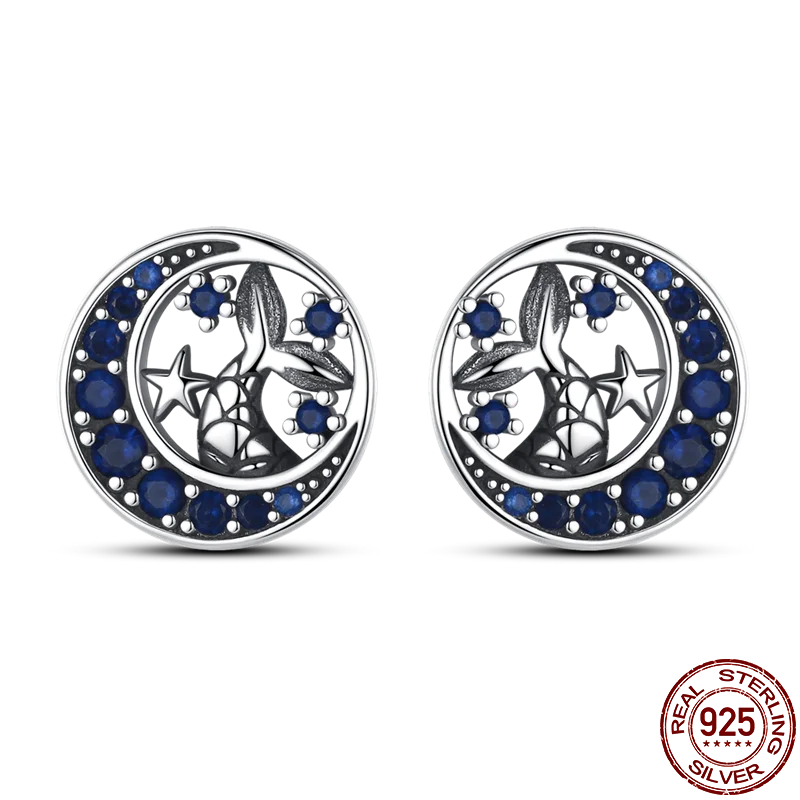 Luxury 925 Sterling Silver Ocean Mermaid Earrings | Pave CZ Fine Jewelry for Women