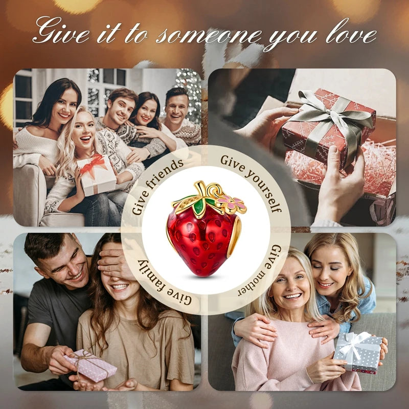 925 Sterling Silver Gold Charms Beads | Leopard, Butterfly, Firefly & Bee Dangle Fit Original Bracelet Women DIY Jewelry Gift