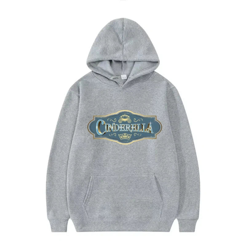 Disney Princess Graphic Hoodie | Y2K Sweet Style Long Sleeve Sweatshirt with Pockets for Women