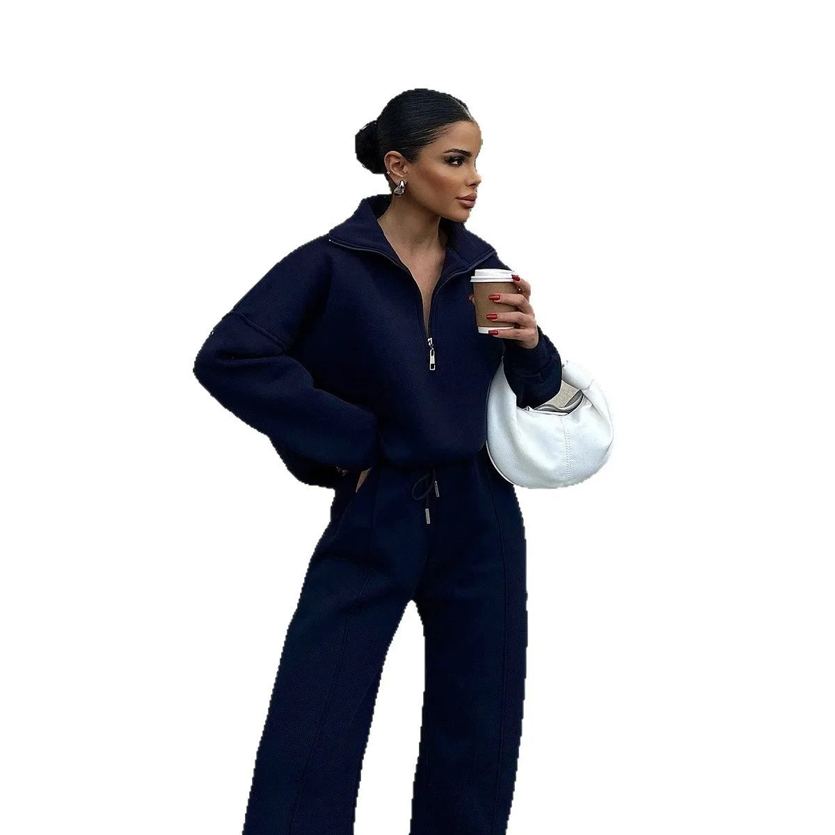 Women’s Autumn Winter Pants Set – Solid Color Pullover Sweatshirt & Trousers Casual Streetwear 🍂❄️