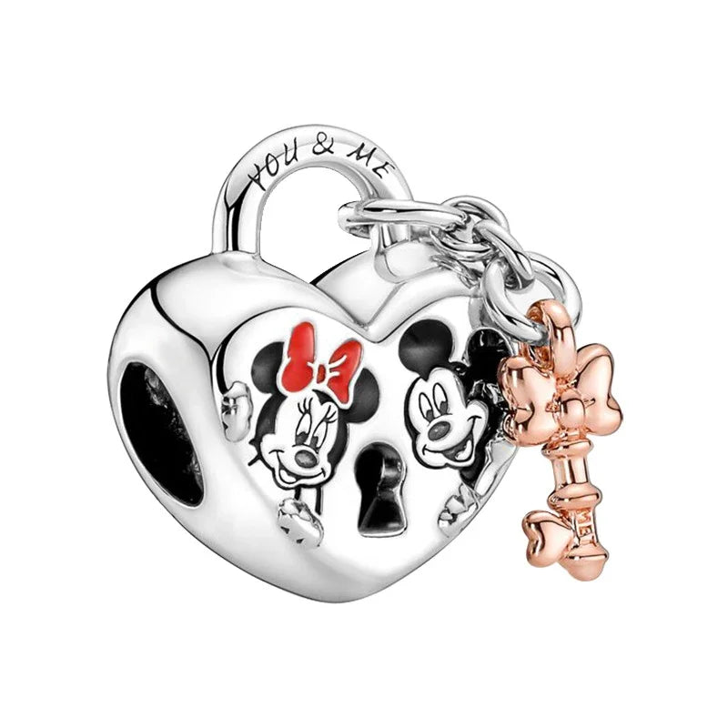 925 Silver DIY Beads & Charms | Mickey, Minnie, Princess, Pumpkin, Stitch, Spiderman Marvel for Bracelets