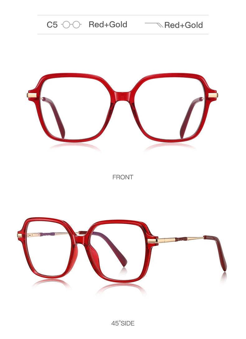 VICKY Square Frame Glasses 👓 Women’s Anti-Blue Light Prescription PFD2211