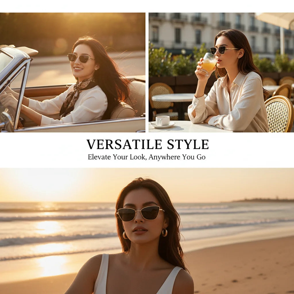 Small Frame Sexy Cat Eye Sunglasses for Women 2025 – Luxury Brand Metal Rhinestone Sun Glasses | UV400 Outdoor Shades
