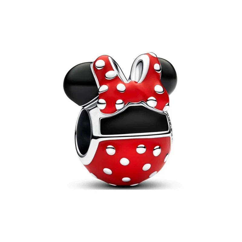New Miniso 925 Sterling Silver Minnie Mickey Donald Duck Charm Beads | Fit Original Bracelet Necklace DIY Jewelry Gift for Women