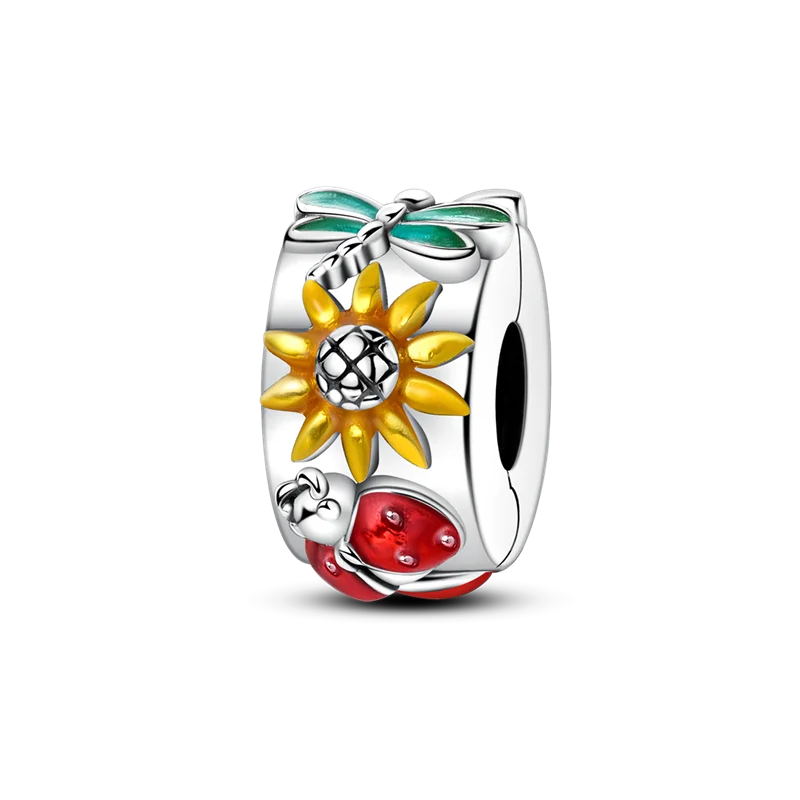 925 Sterling Silver Colorful CZ Zircon Dangle Charm | 2025 New Fashion Bead | Fits Pandora Bracelet | DIY Jewelry Gift