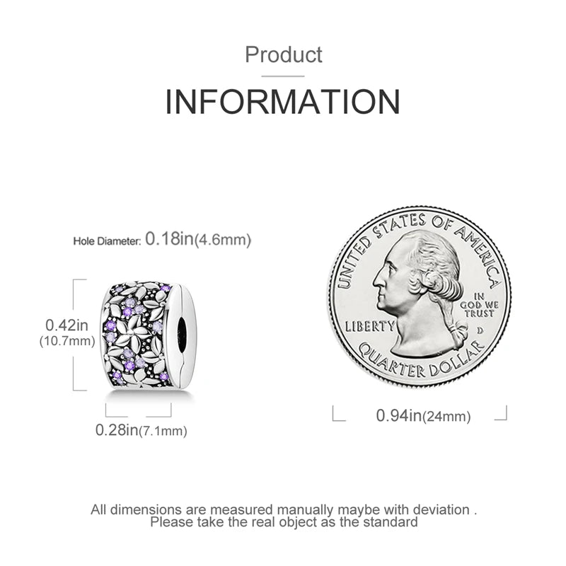 925 Sterling Silver Luminous Butterfly Star Moon Charm Bead | Round Clasp Bead for 3mm DIY Bracelet Jewelry Gift