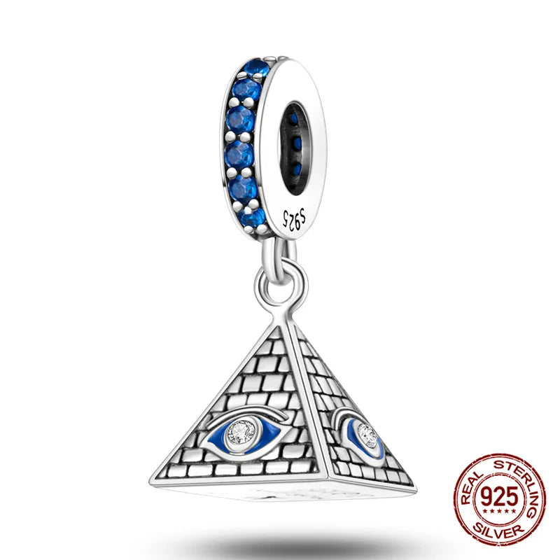 925 Sterling Silver Blue Zircon Evil Eye Charm | Original Devil Eye Series Bead Fits Pandora Bracelet – Women’s DIY Jewelry Gift