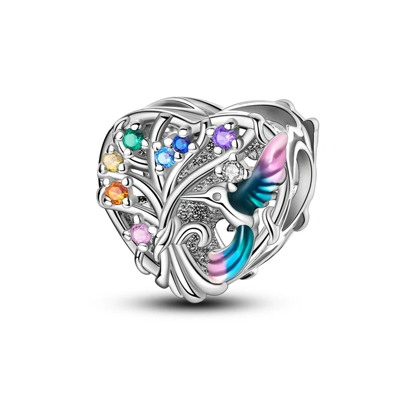 925 Sterling Silver Animal Charms – Dog, Cat, Firefly, Butterfly & Dragonfly Beads Fit Pandora Bracelet DIY Women’s Jewelry