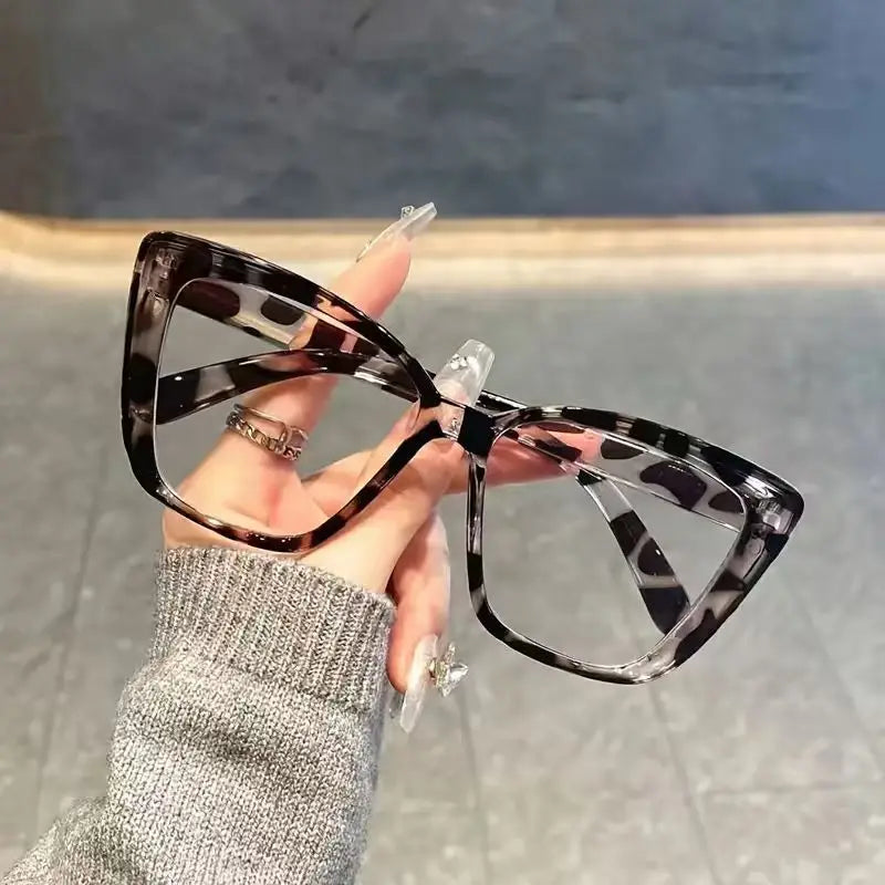1Pc Classic Fashion Cat Eye Frame Glasses – Non-Prescription Casual Eyewear for Daily Wear, Studying & Reading