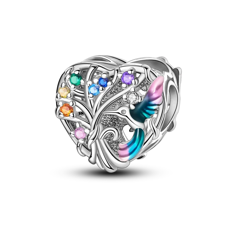 Fashion 925 Sterling Silver Colorful Butterfly Dragonfly Hummingbird Charms – Spring Series Beads Fit 925 DIY Bracelet