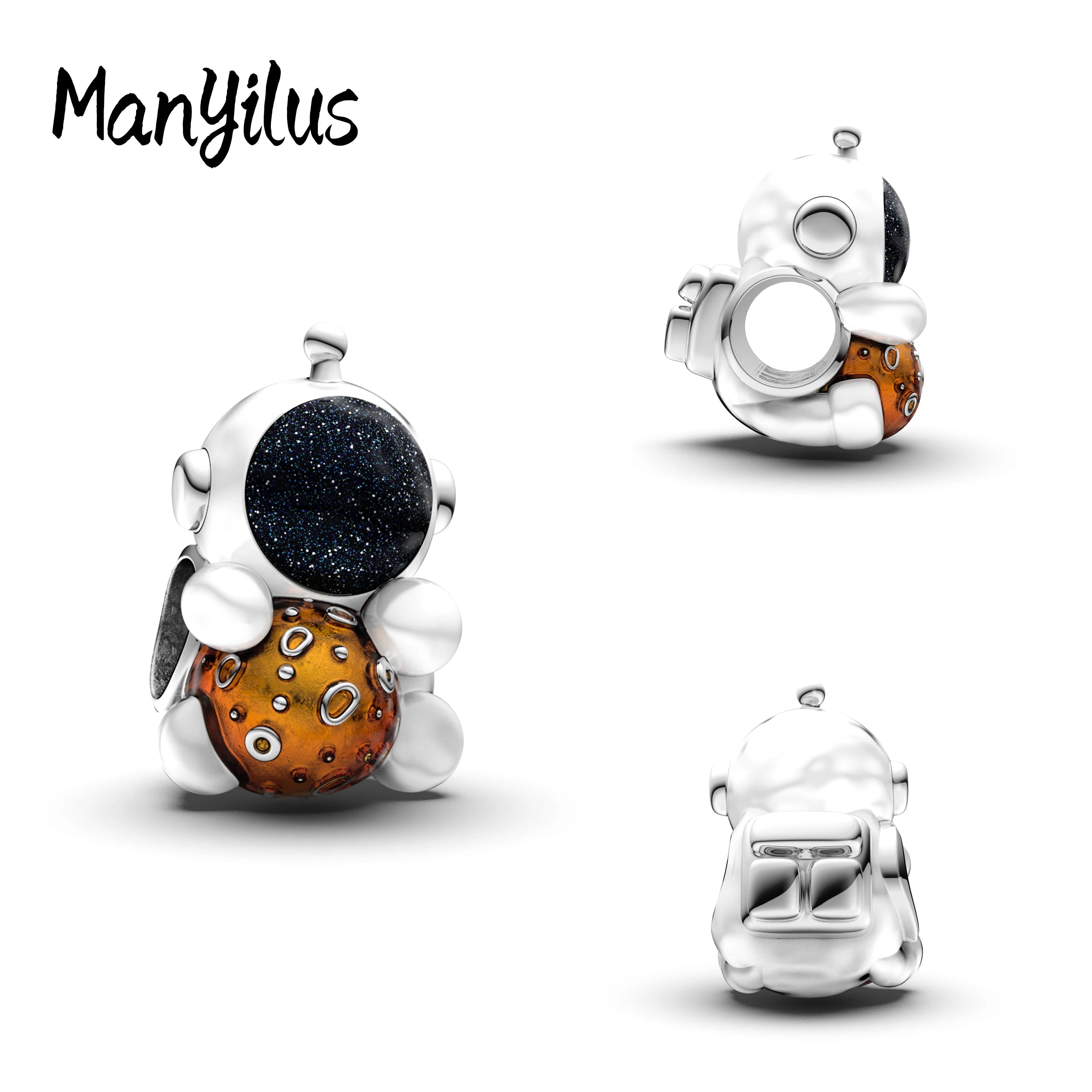 Manyilus Pearl Charm 💎 S925 Sterling Silver Bracelet Pendant for Women