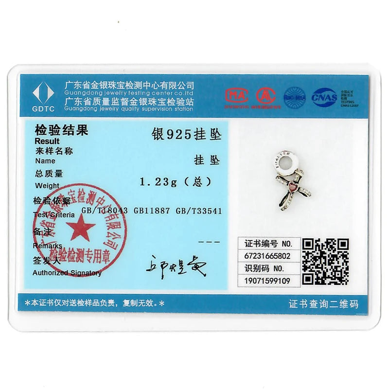 925 Sterling Silver Golden Charms Bow Cross Earth Passport Dangle | Fits Original Bracelet DIY Jewelry Gift for Women