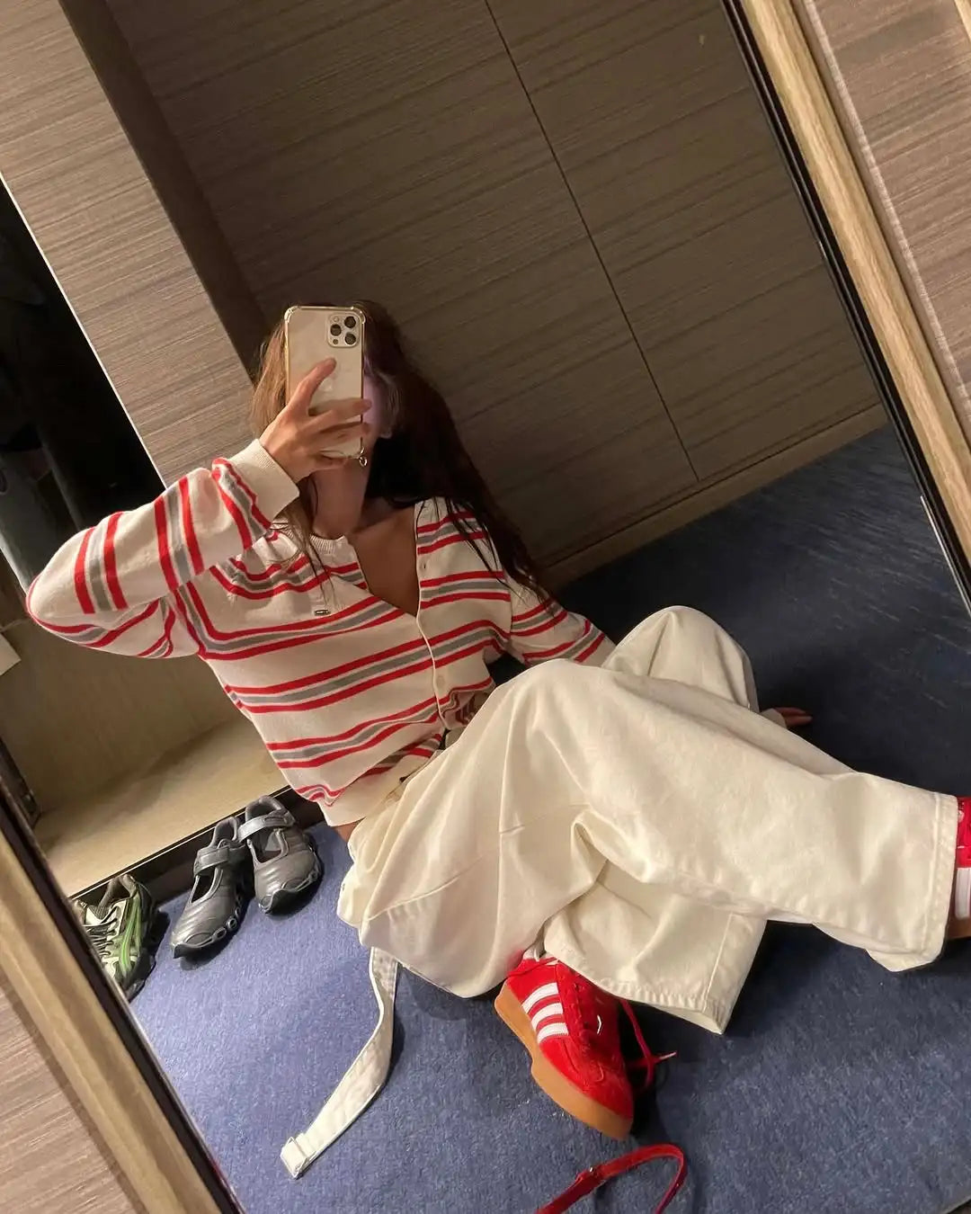 Women's Striped Knitted Cardigan | Chic Spring Button-Up Sweater | Soft Classic Open Front Knitwear