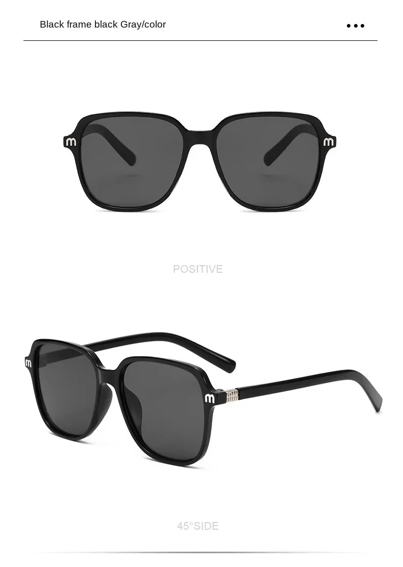 NEW Brand Sunglasses – Women’s Square Classic Large Frame & Men’s Rectangular Retro Sun Glasses | Letter Design UV400