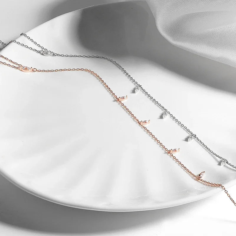 Smyoue Marquise Cut Moissanite Body Chain – Adjustable 925 Silver Plated 18K Jewelry for Women